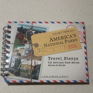 America's National Parks Travel Stamps Album - Red, Blue, White